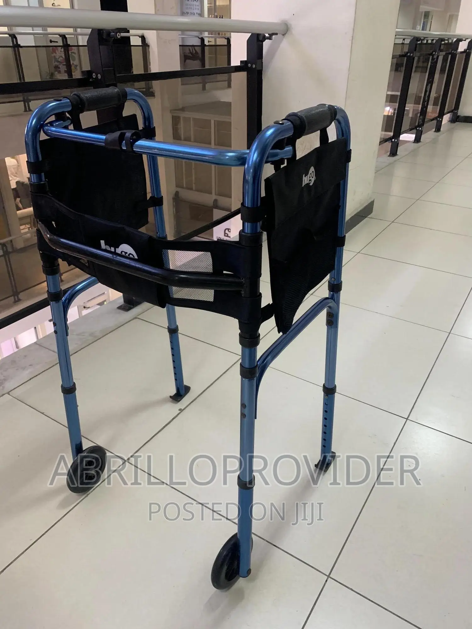 Folding Walkers With Wheels, Aluminum, 32 in to 39 In