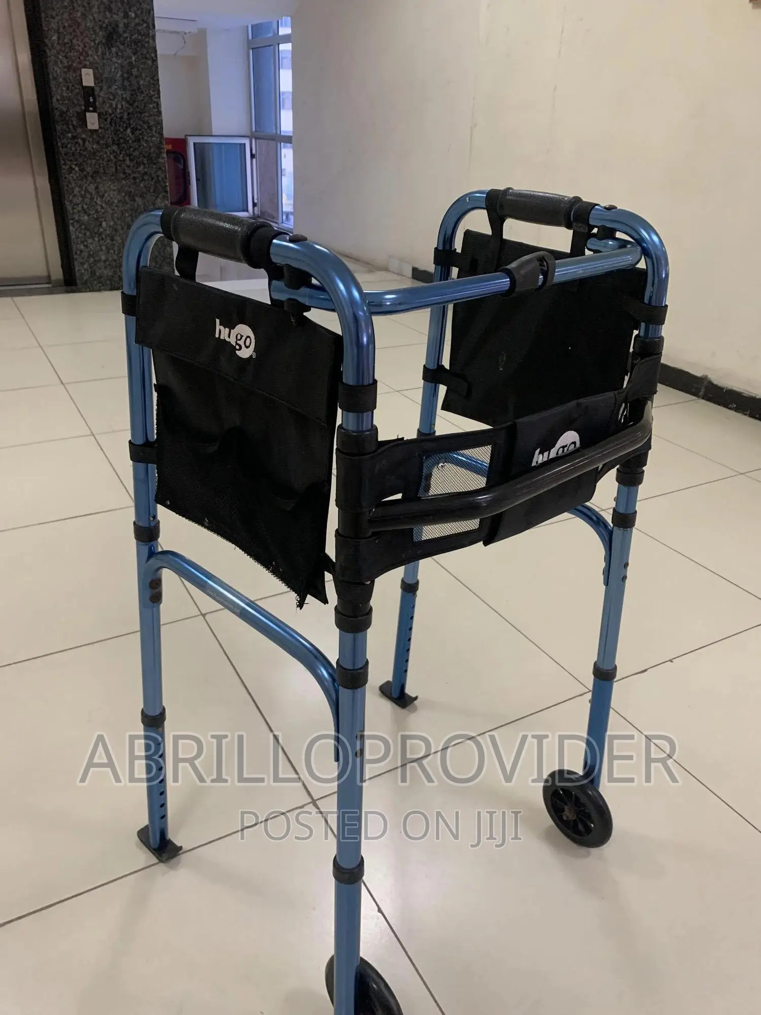 Folding Walker Wheels, Adjustable Height/Walker