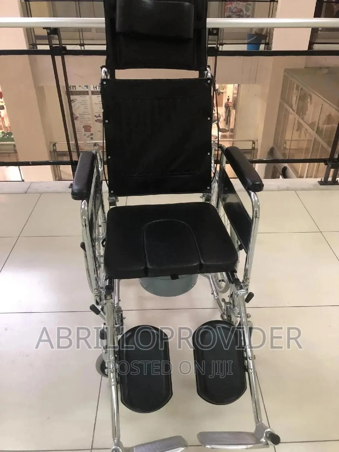 Reclining Foldable Commode Wheelchair-bed Type Transforming