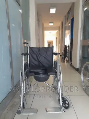 Photo - Used Foldable Commode Wheelchair, U-Cut Commode Wheelchair