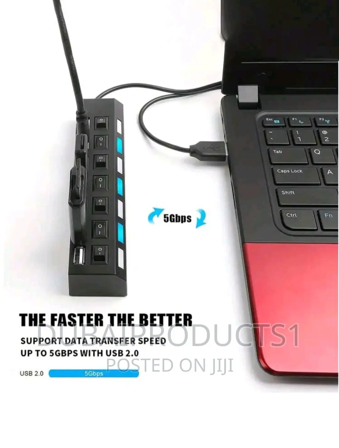 Mini USB Hub, 7-Port USB Hub
