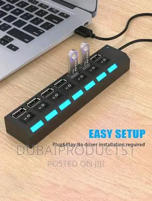 Mini USB Hub, 7-Port USB Hub