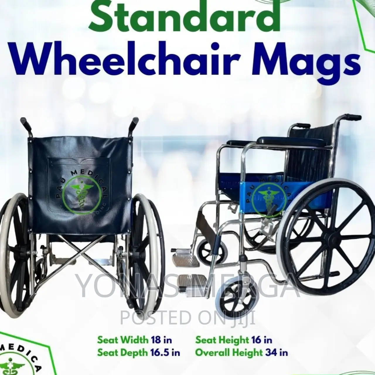 Adult Wheel Chair With Anti Slip and Wear Resisting Wheels