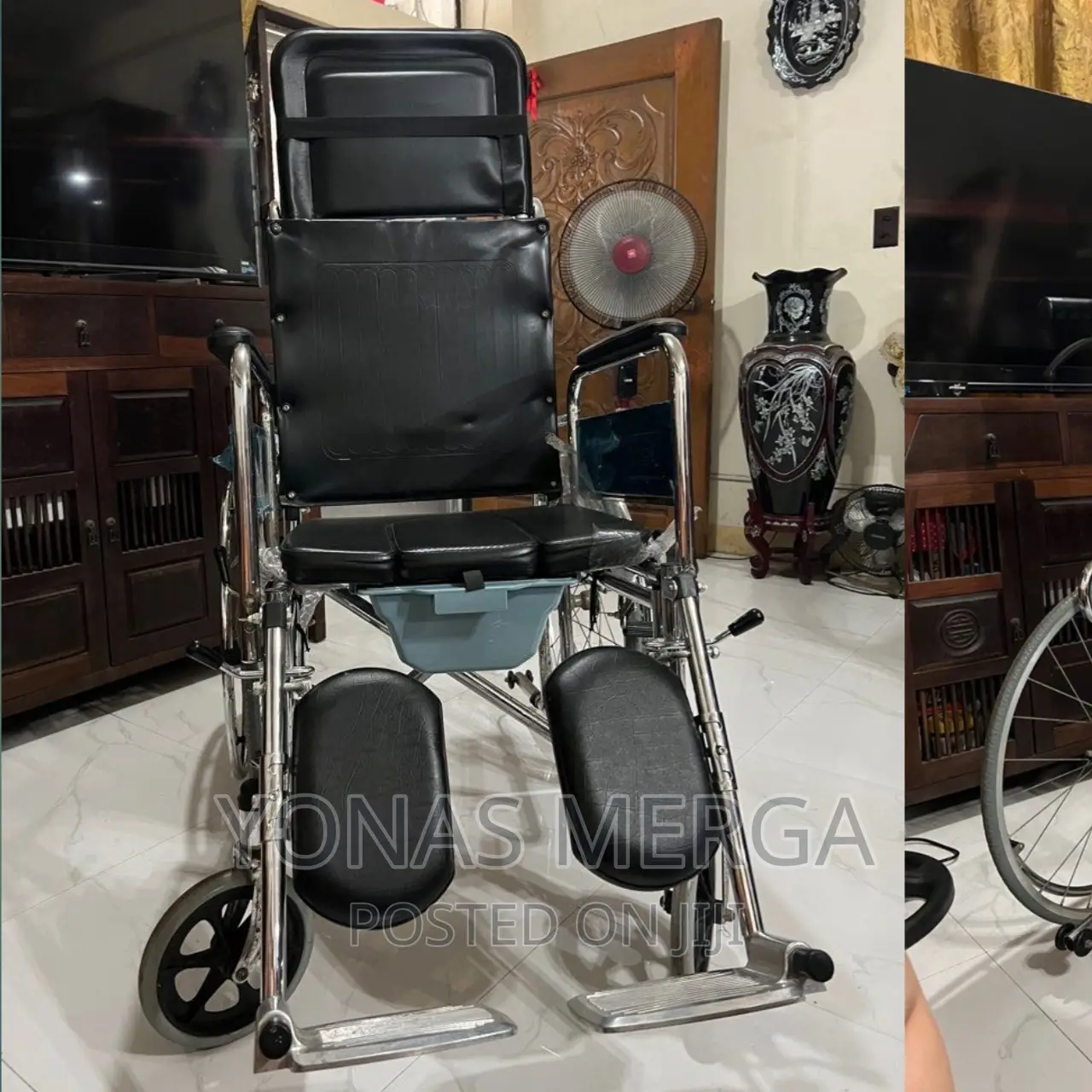 Imported 3-in-1 Double Seat Foldable Reclining Wheelchair
