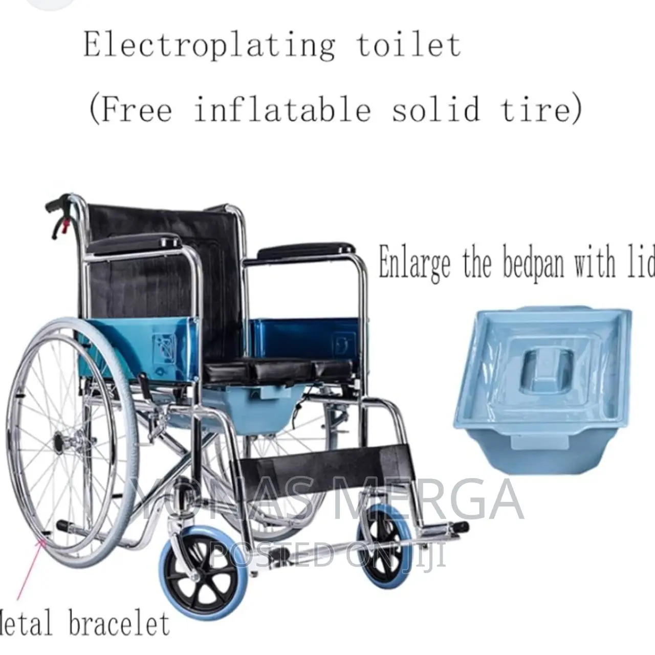 Toilet Wheelchair High-Quality Ensures Stability Durability