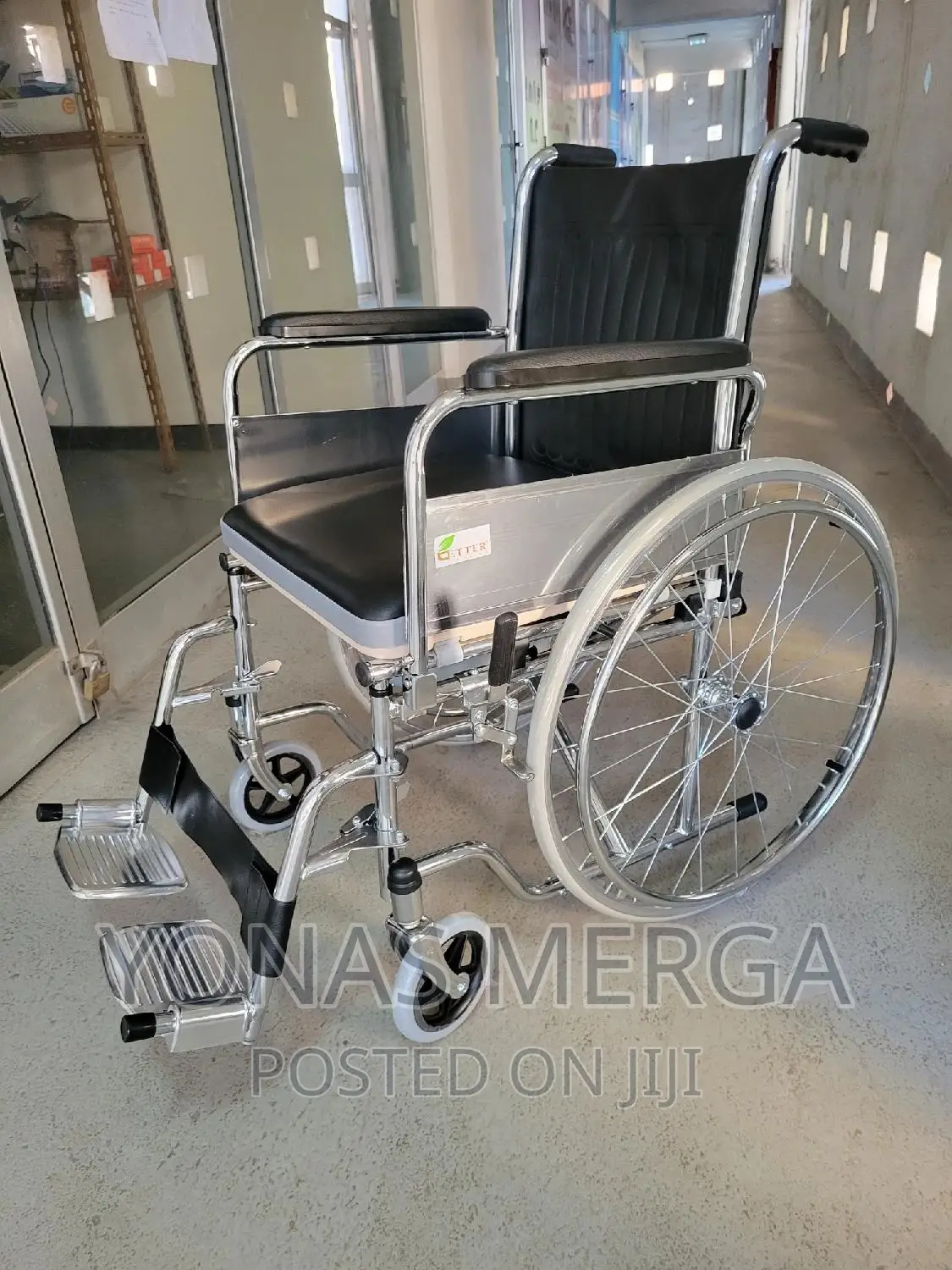 Wheelchair Front Rear Handbrake Load 264lb Travel Wheelchair