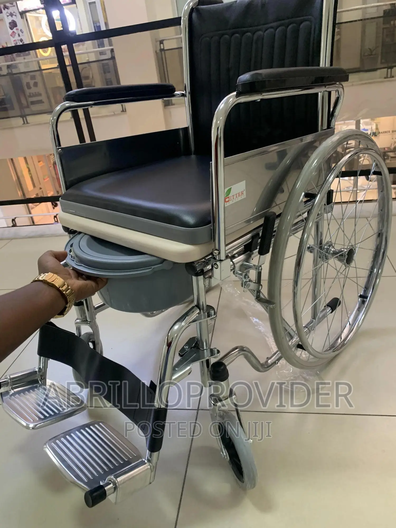 Folding Wheelchair Arm Footrest /Commode Wheelchair/