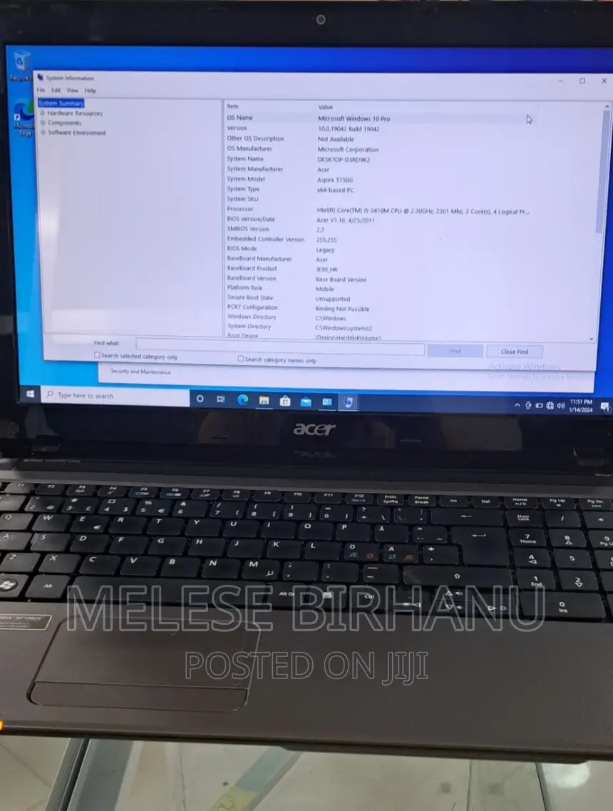 Laptop Acer Aspire 5750G 8GB Intel Core I5 HDD 500GB