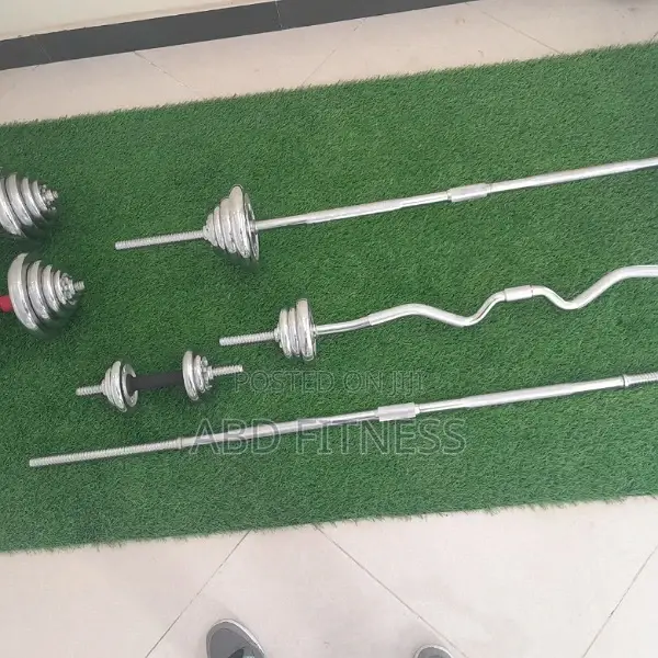 Adjustable 55kg Dumbbell and Barbells Set