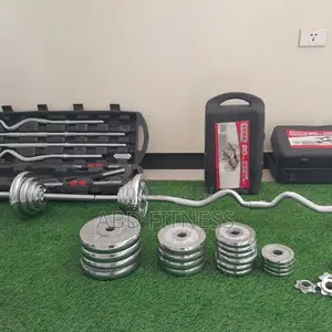 Adjustable 55kg Dumbbell and Barbells Set