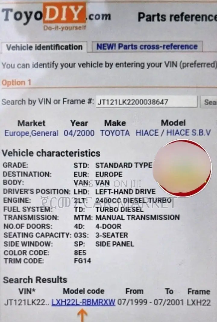 Toyota HiAce 2001 Blue