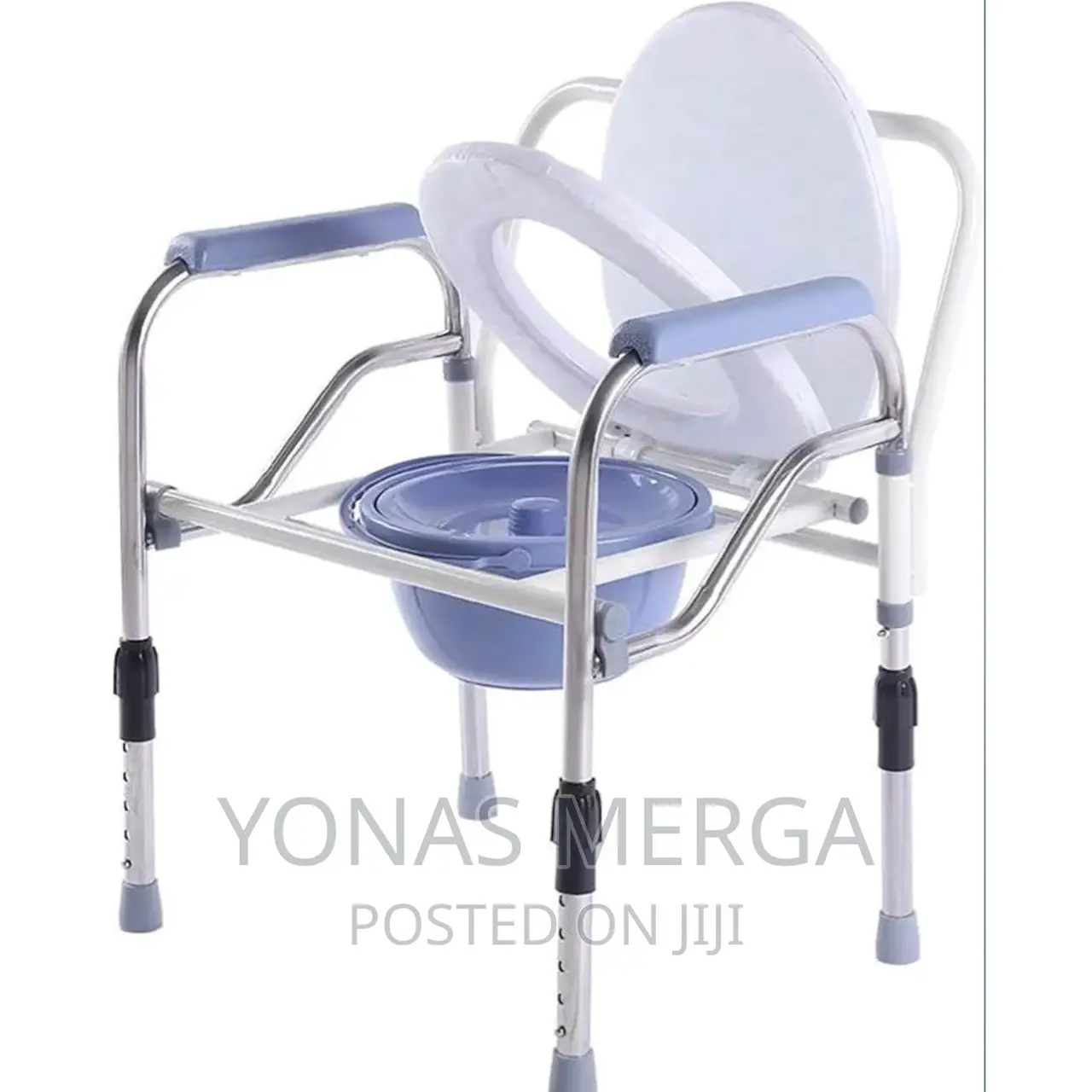 Popo GFRGFH Folding Commode Chair Portable Secure Stainless
