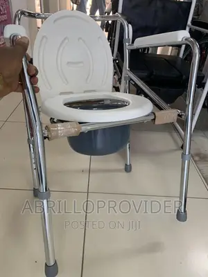 Folding Commode Chair Steel Portable Camping Toilet Seat,