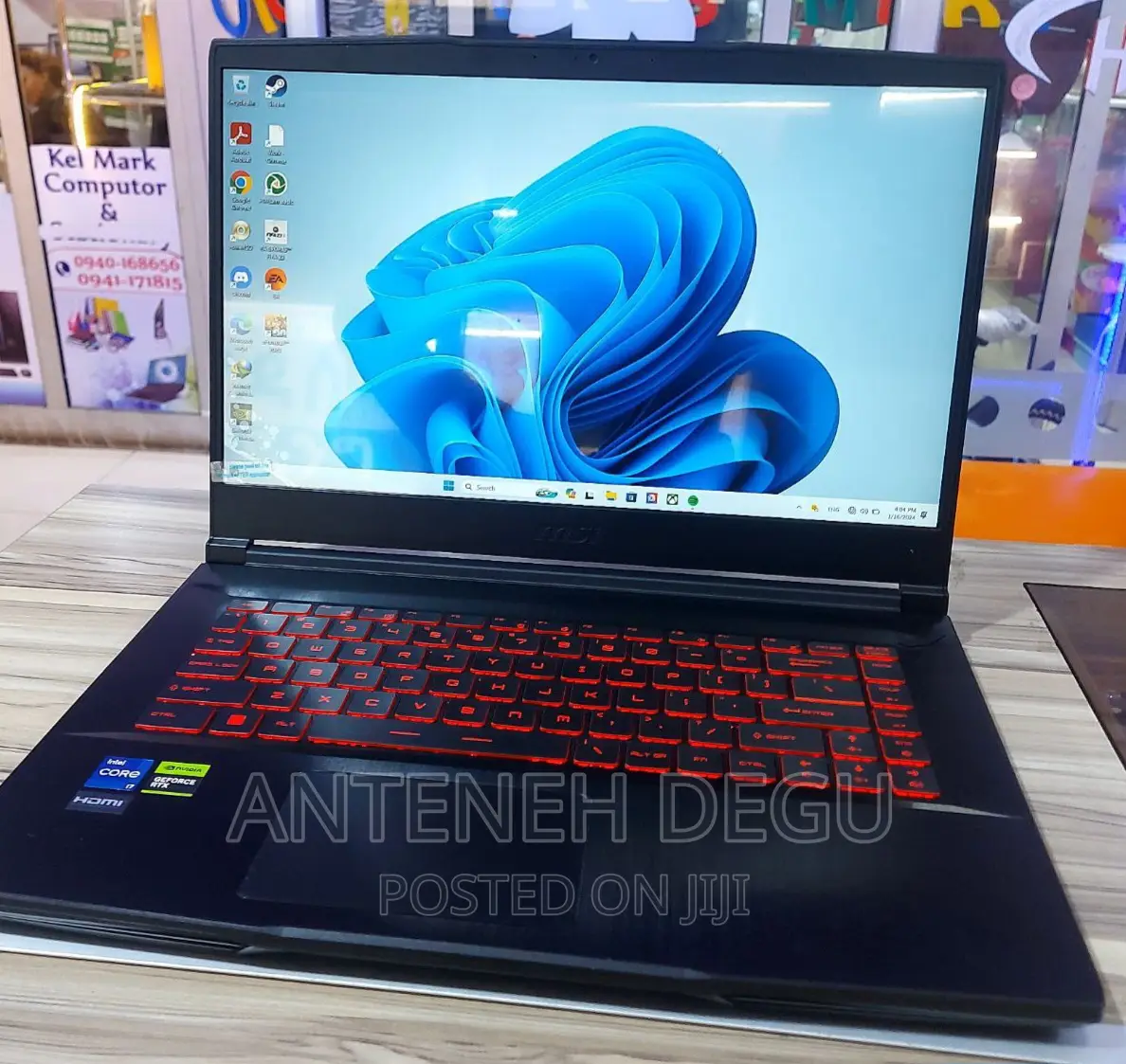 New Laptop MSI GF63 16GB Intel Core i7 SSD 1T