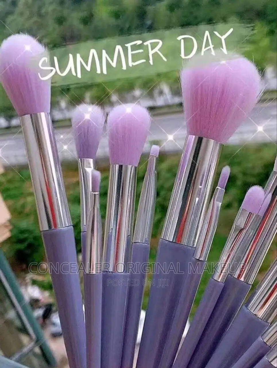 13pcs/Set Portable Purple Makeup Brush Set