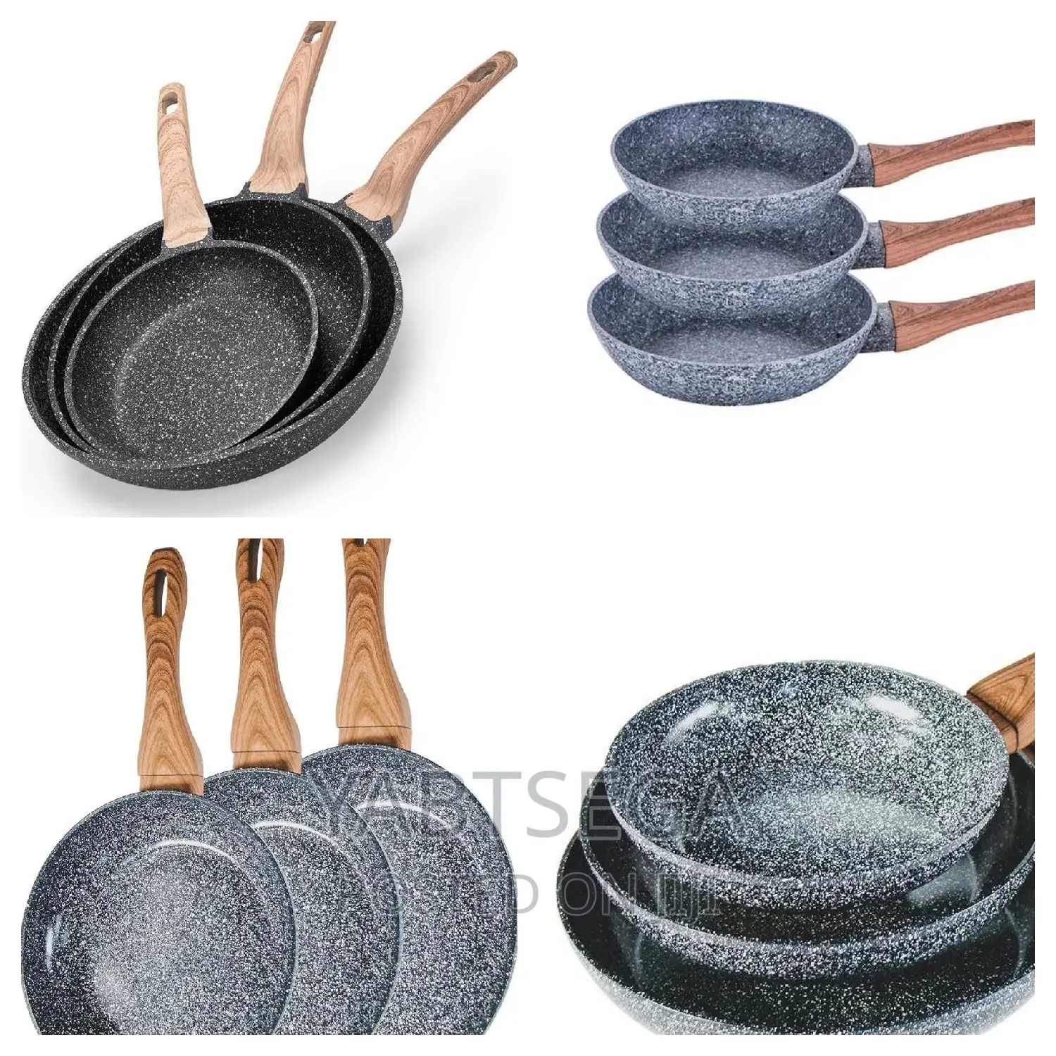 Momcoc 3pcs Fry Pan Set