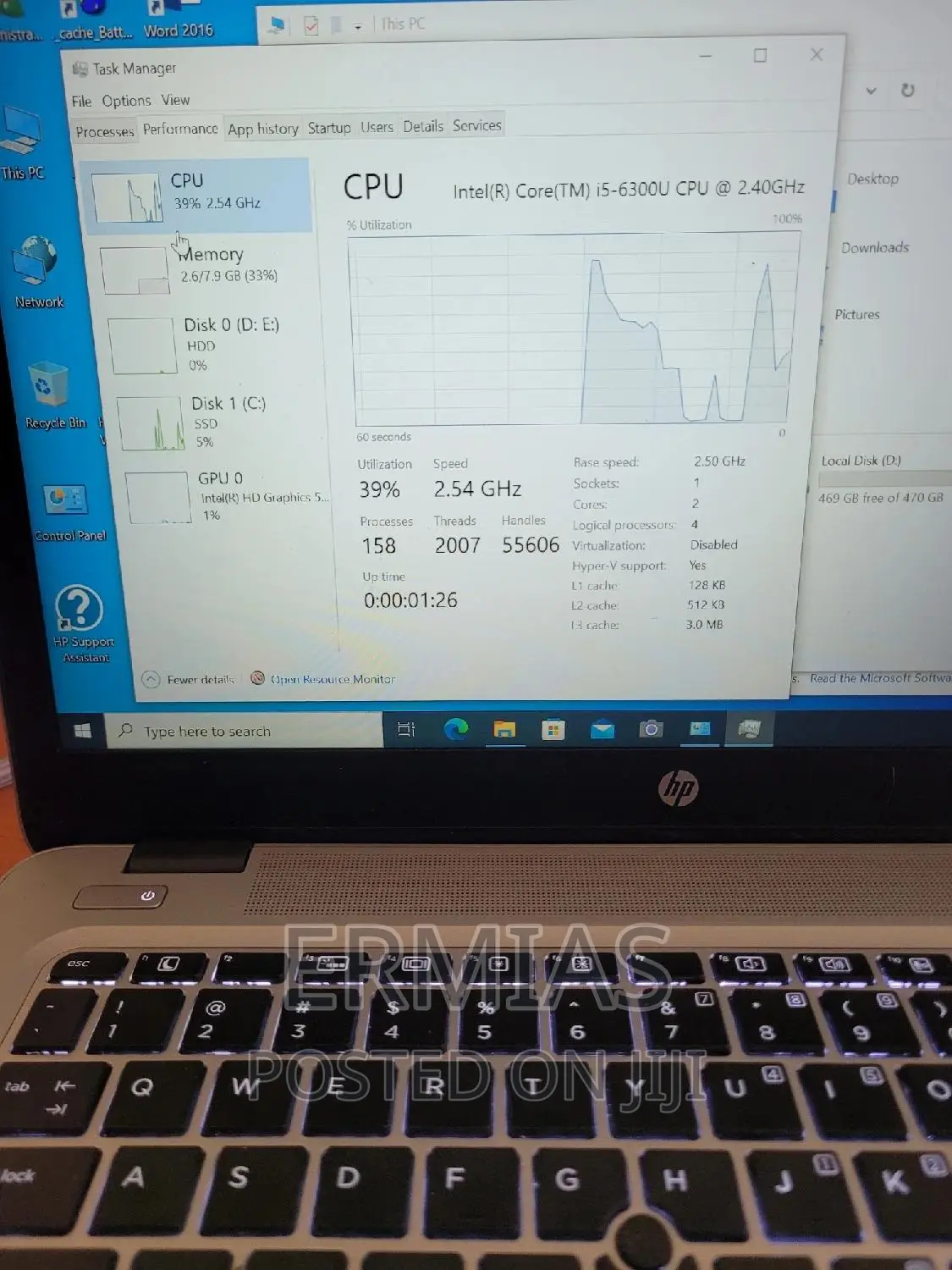 New Laptop HP EliteBook 840 8GB Intel Core I5 HDD+SSD 1T