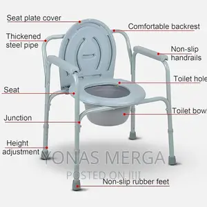 Toilet Chair Which Can Bear a Weight of 150kg Is Durable.