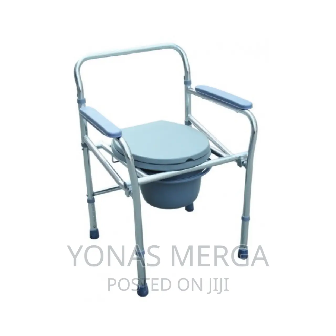 Steel(Chrome) Foldable Commode Chair N.W:10kg|CAPACITY:150kg