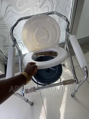 Bedside Commode With Bucket, Adjustable Padded Commode Chair