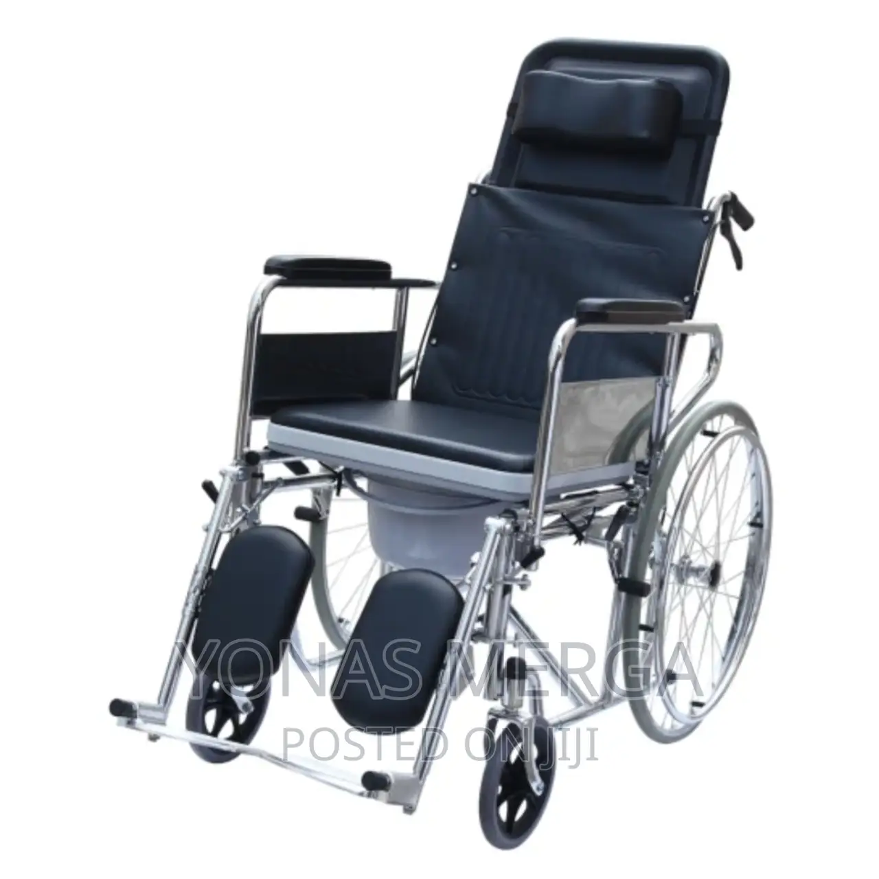 Popo Wheelchair_lifesupply LS02DHR-18 Commode Wheelchair,24"