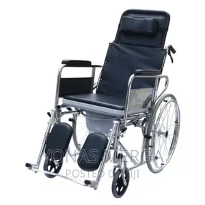 Photo - Popo Wheelchair_lifesupply LS02DHR-18 Commode Wheelchair,24"