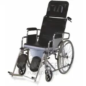 Wheelchair/ Fs 609gc-Foldable Chromed Frame, Plastic Commode