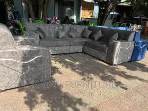 Photo - L Shape Corner Sofa Made of Woode Material and Quality Sponj