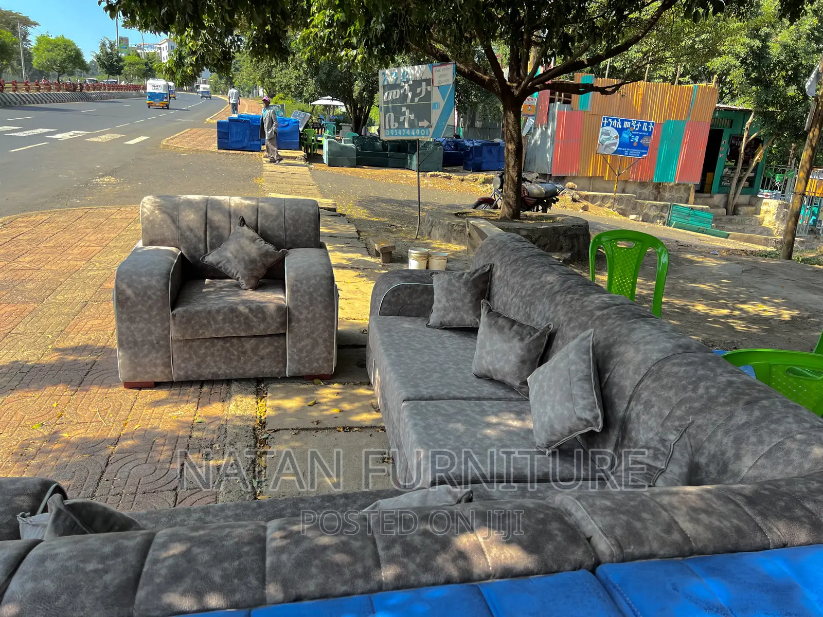 L Shape Corner Sofa Made of Woode Material and Quality Sponj