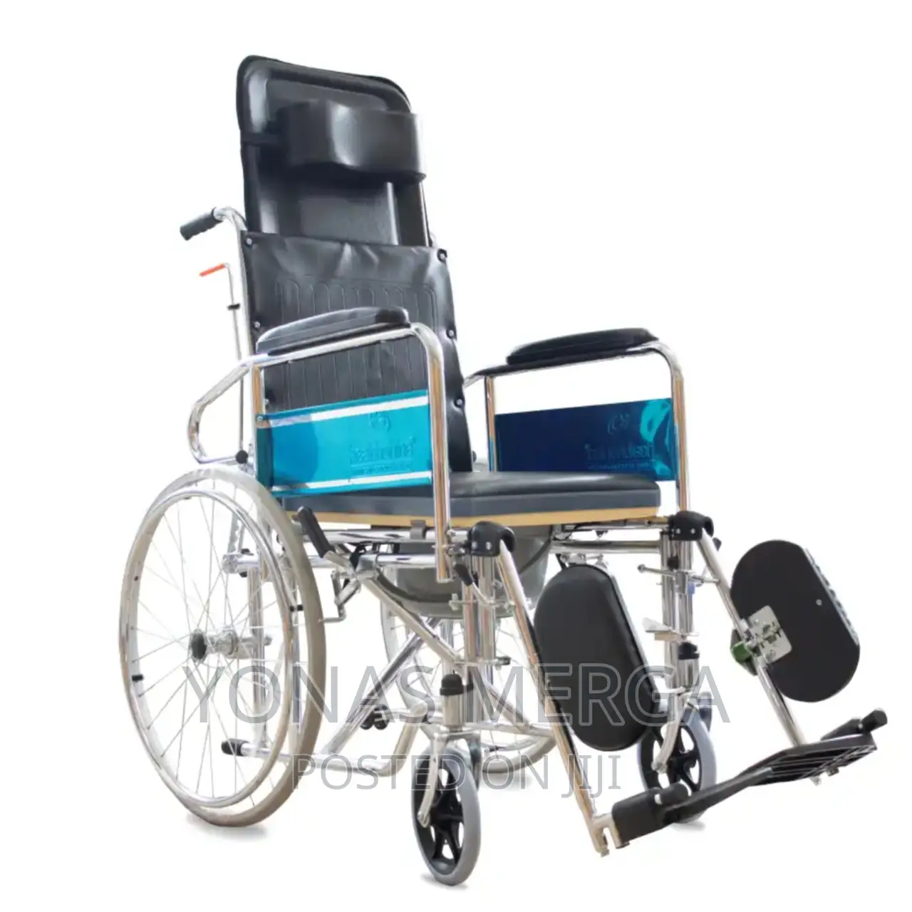 Toilet Wheelchair Har608 3-in-1 Folding Reclining Wheelchair