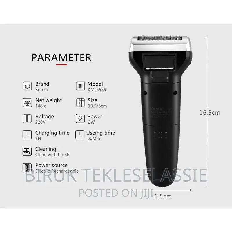 Kemei Km-6559 3 in 1 Hair Clipper, Shaver
