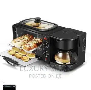 3 in 1 Oven,Coffee Maker,Frying Pan Break Fast Maker