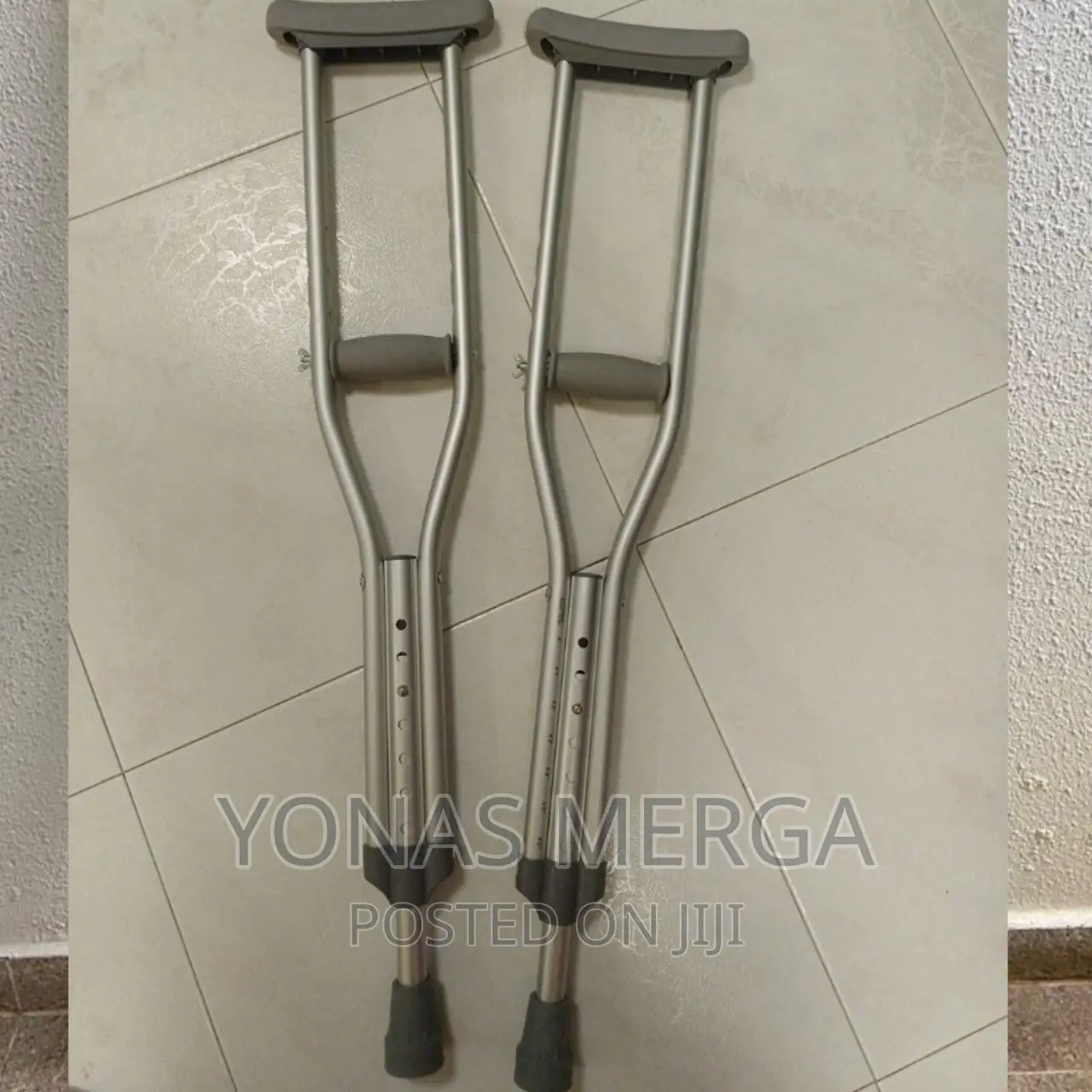 Crutches Open Cuff That Grips the User's Forearm During Use