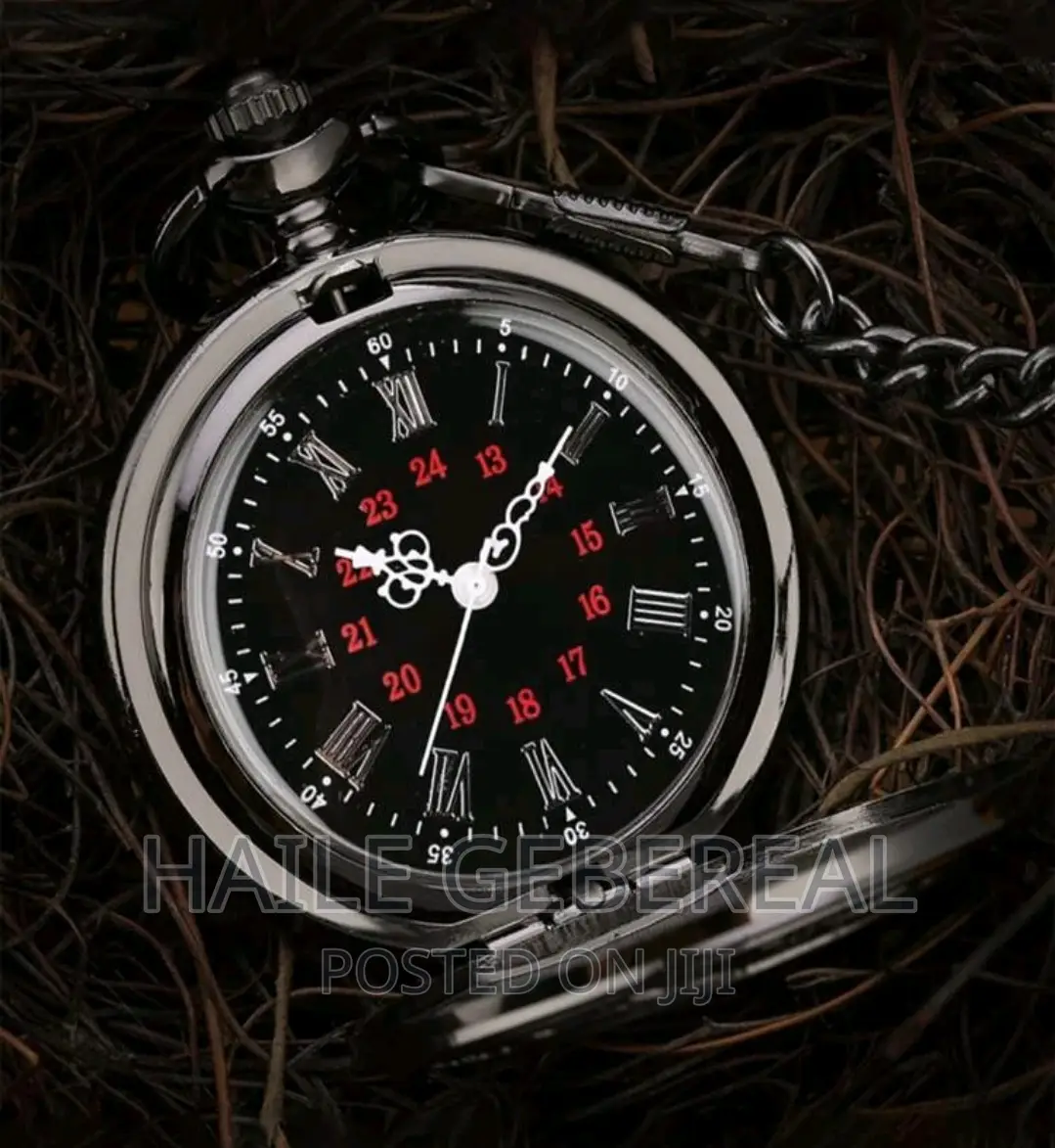 Engraved Quartz Pocket Watch