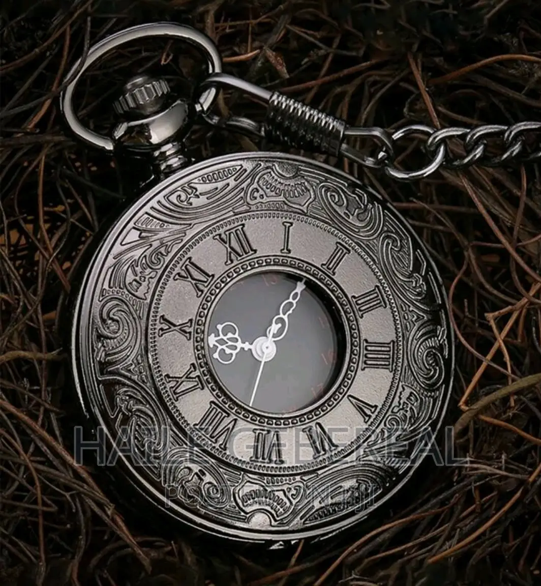 Engraved Quartz Pocket Watch