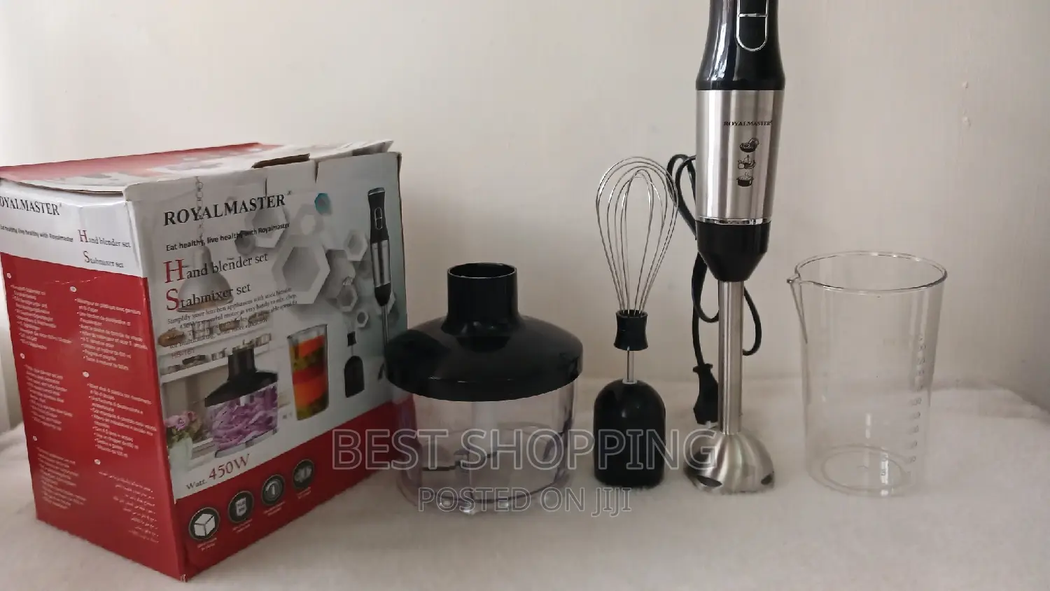 Royal Master 4 in 1 Hand Blender Set 450 Watts