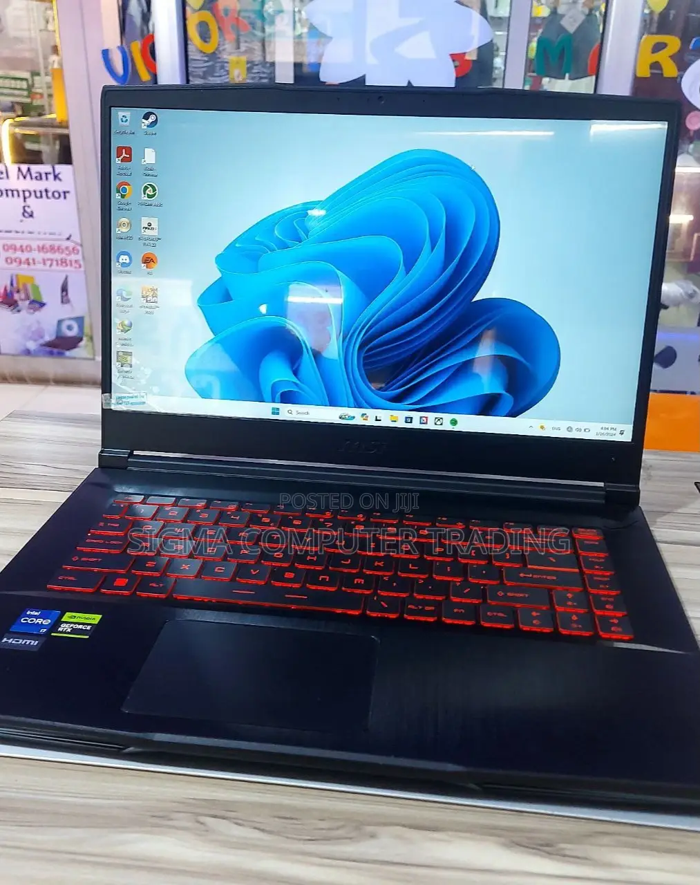 New Laptop MSI GF63 16GB Intel Core I7 SSD 1T