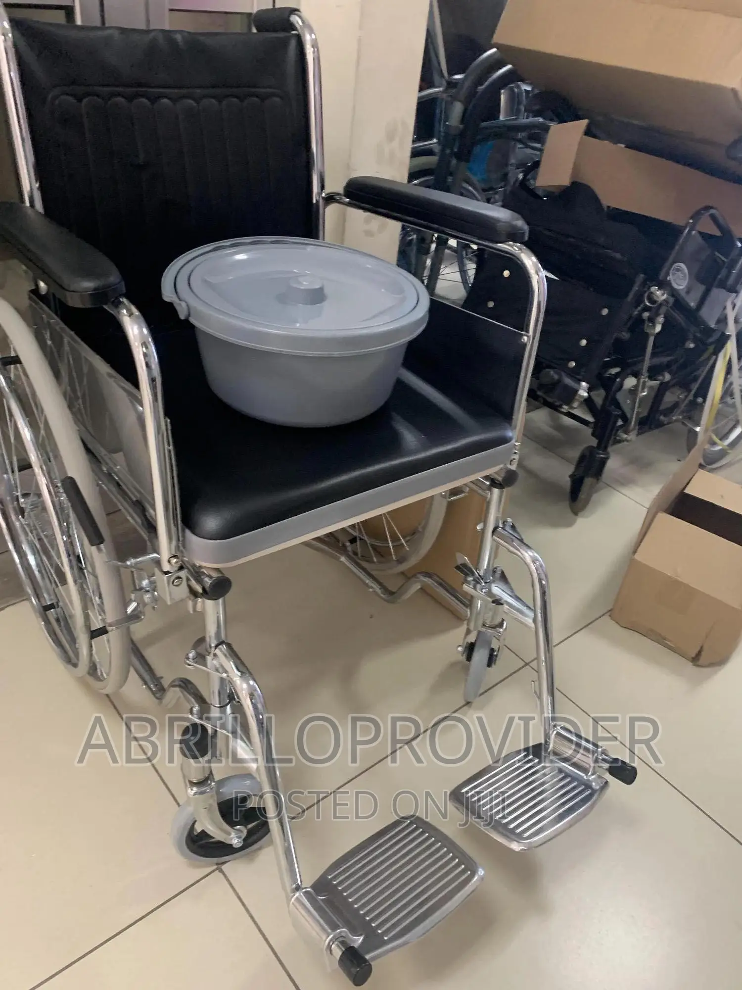 3-in-1 Aluminum Transport, Commode and Shower Wheelchair