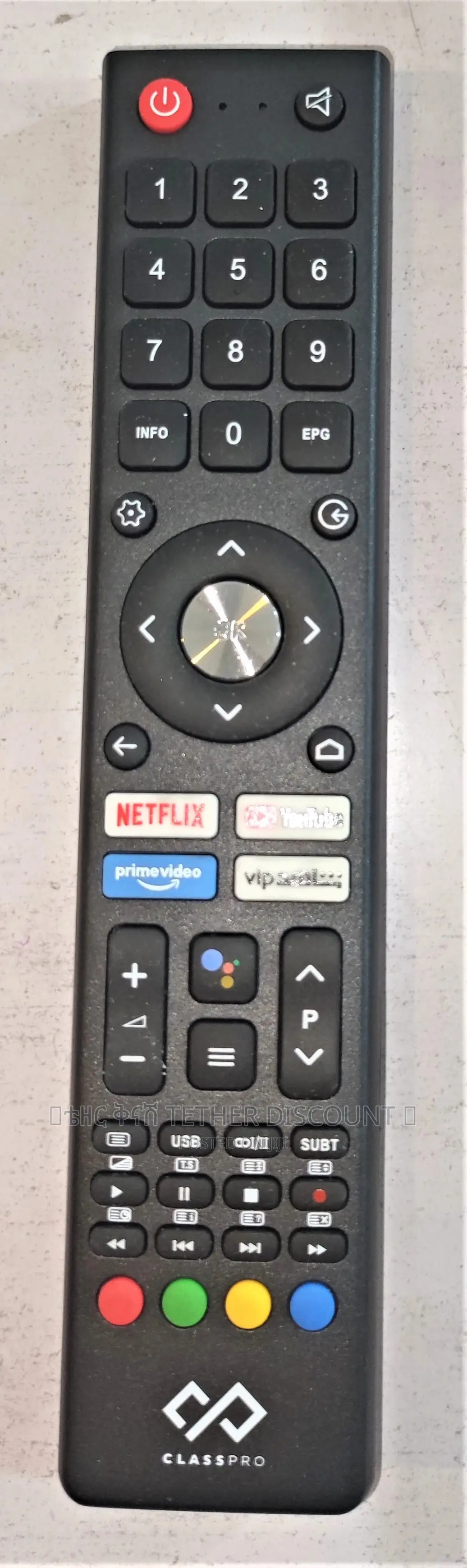 Original Classpro Netflix Youtube LCD TV Remote Control ሪሞት