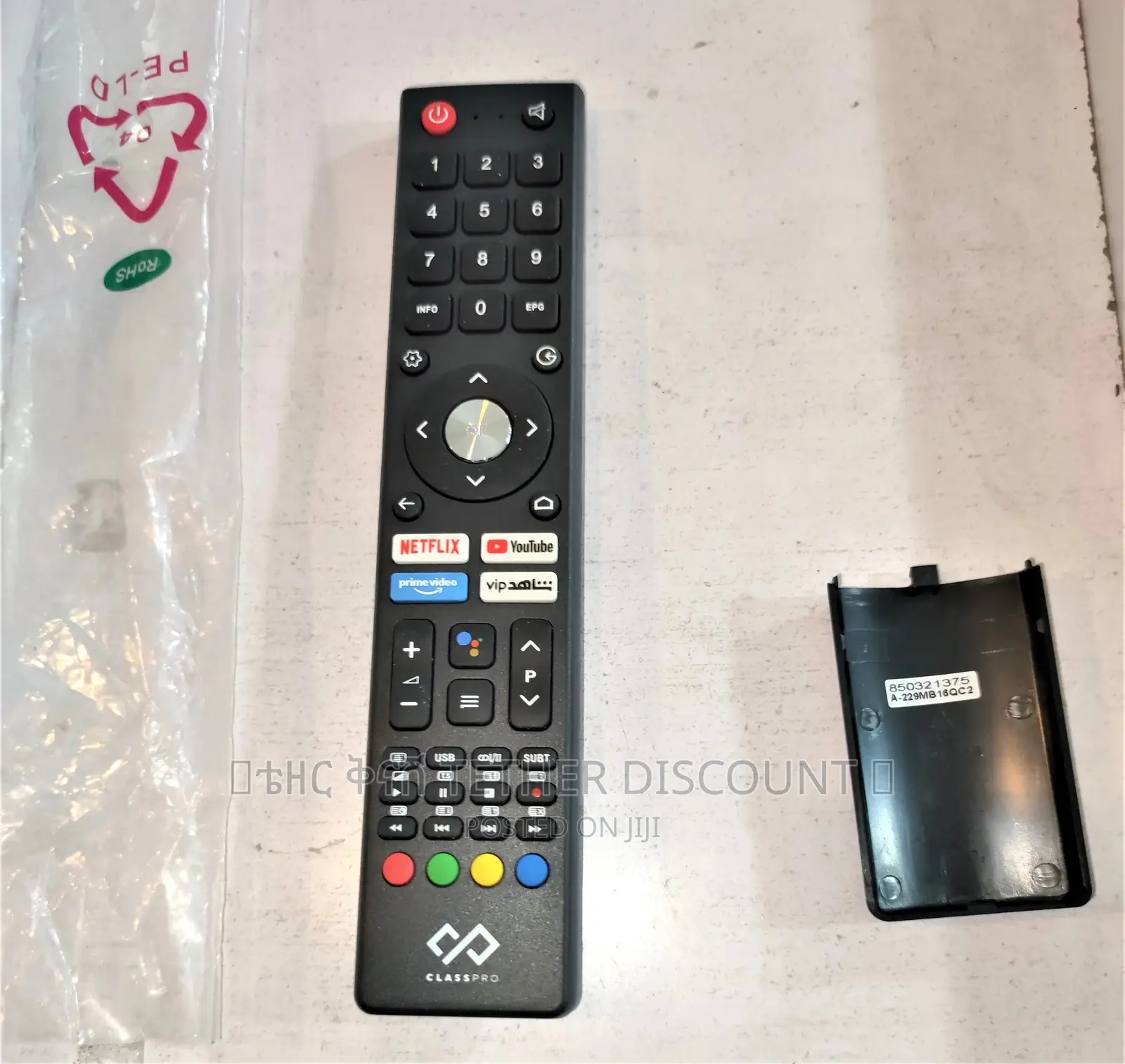 Original Classpro Netflix Youtube LCD TV Remote Control ሪሞት