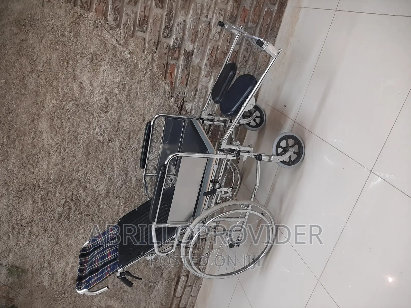Wheelchair Commode W/Headrest High Back Bathroom Wheelchair