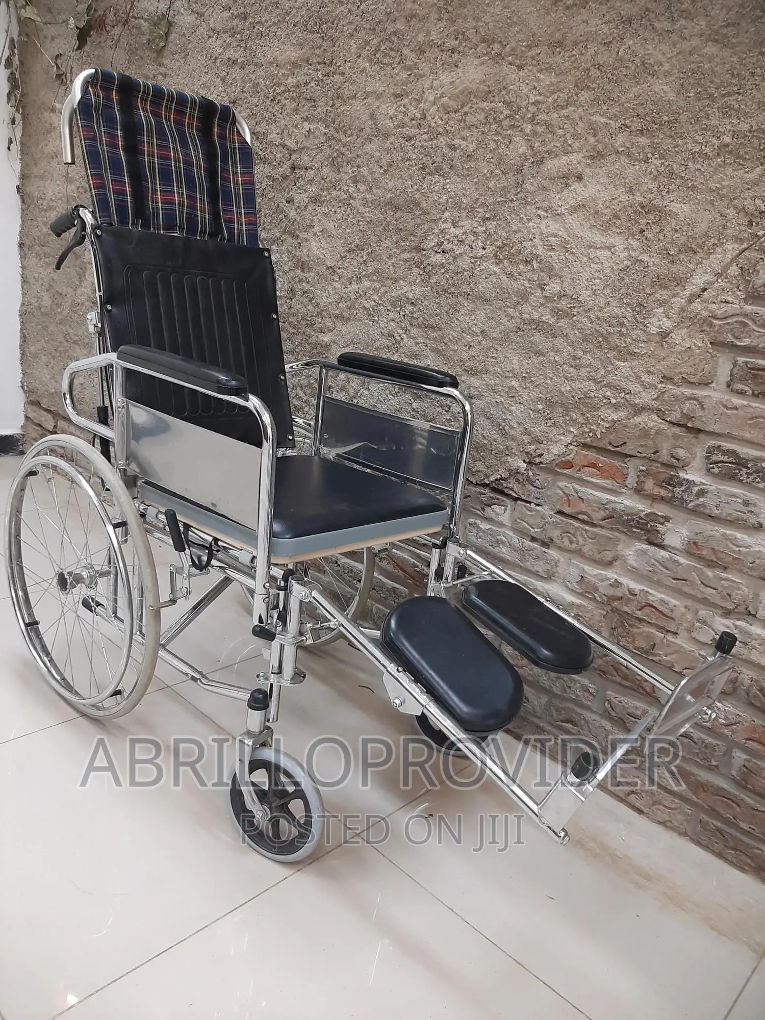 Wheelchair Commode W/Headrest High Back Bathroom Wheelchair
