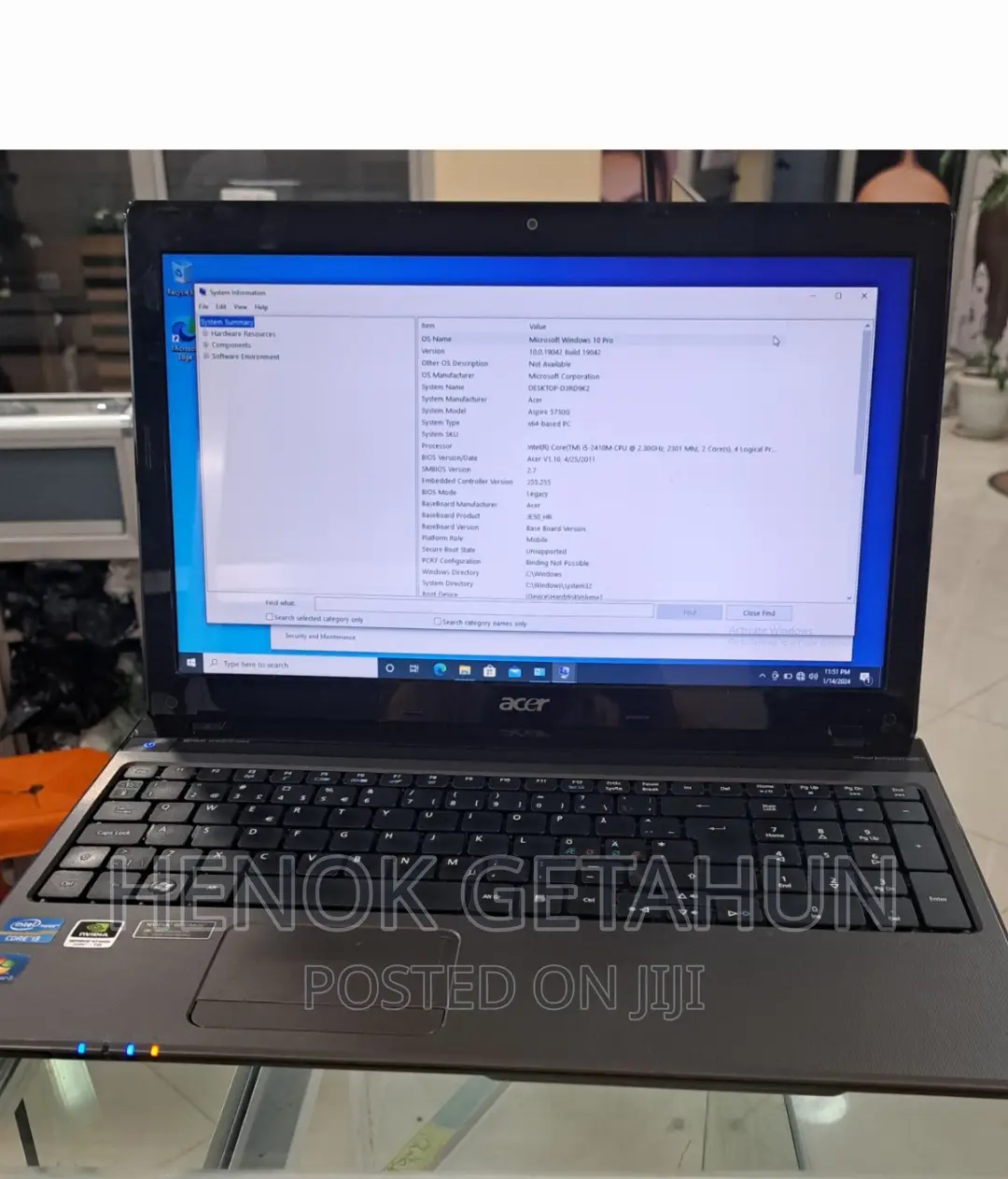 New Laptop Acer Aspire 5750G 8GB Intel Core I5 SSD 500GB