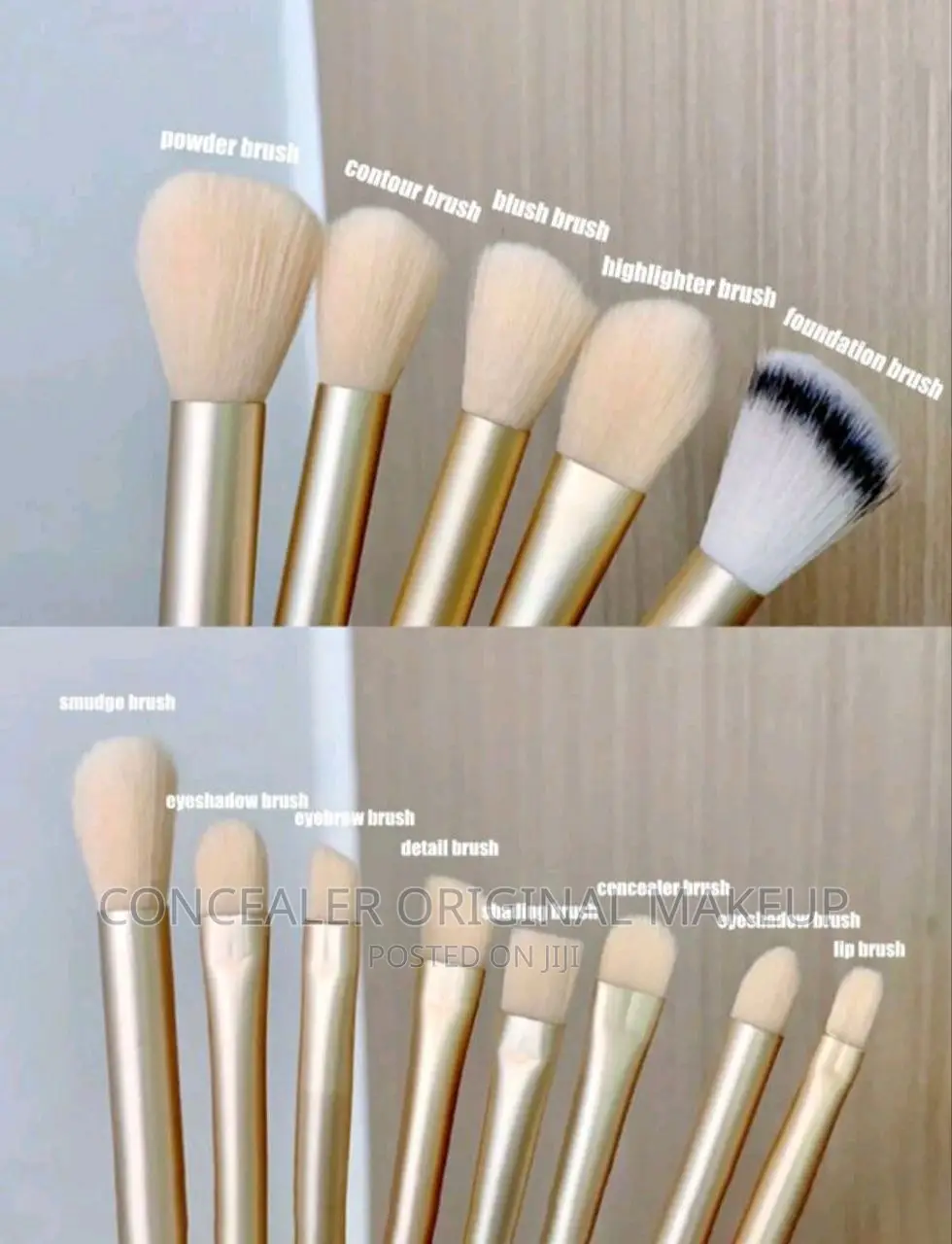 13pcs Four Seasons Green Makeup Brushes Set Convenient Style
