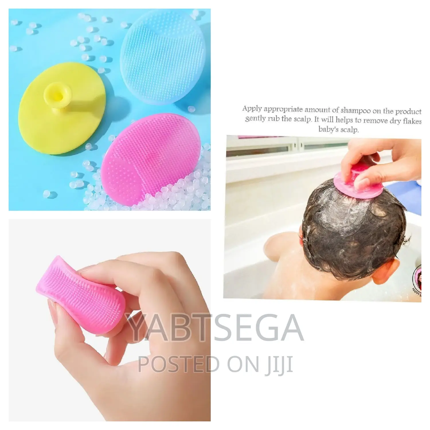 Baby Bath Silicone Cradle Cap Brush