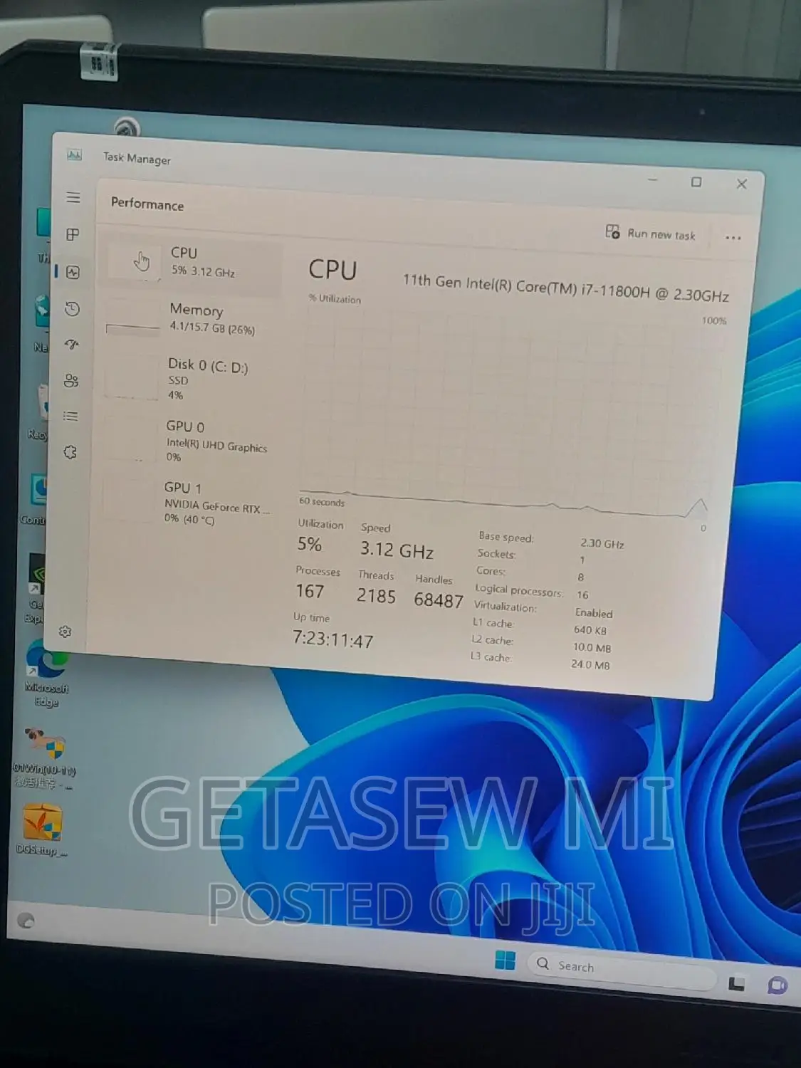 New Laptop MSI Katana GF66 16GB Intel Core I7 SSD 1T