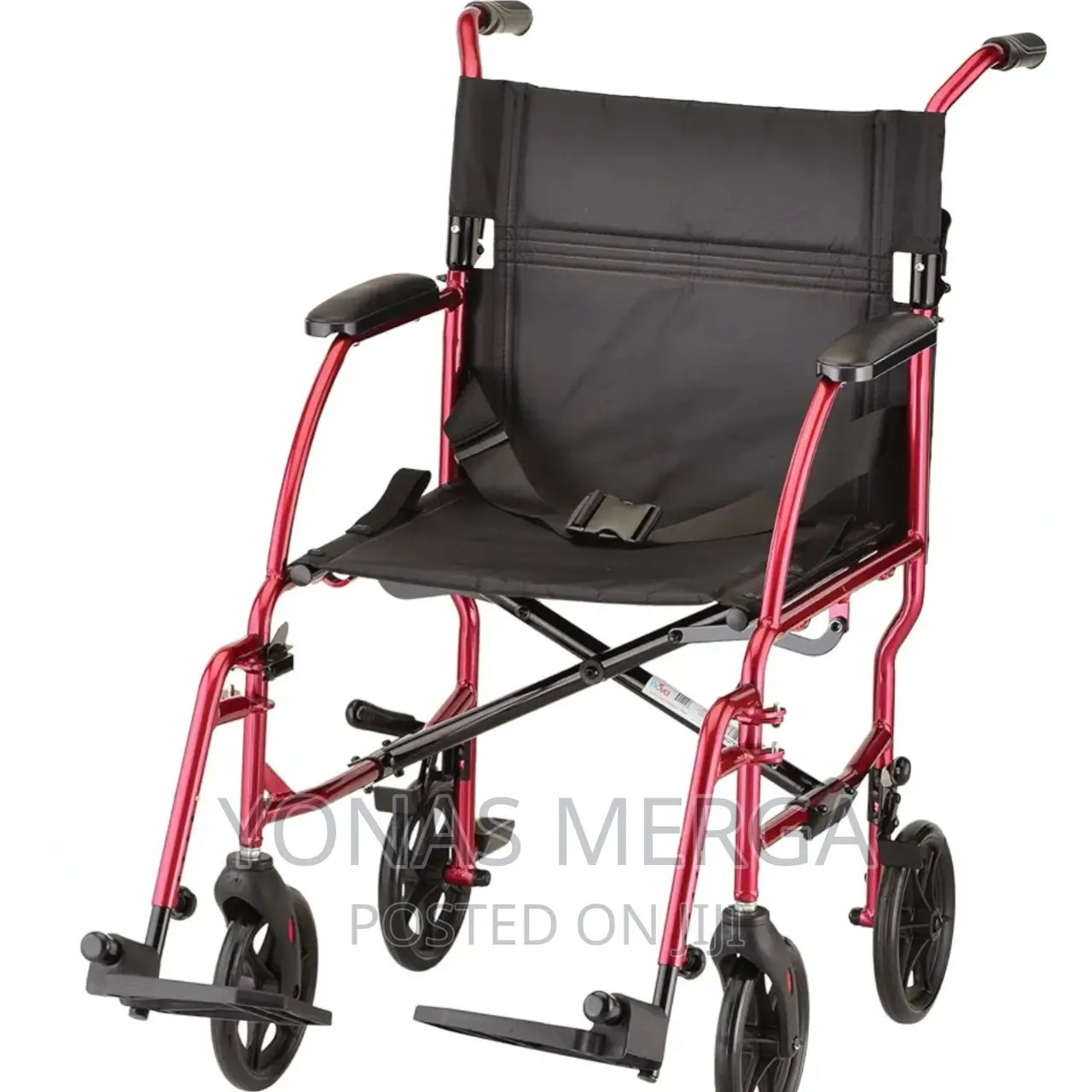 NOVA Medical Products Ultra Lightweight Transport Chair, Red