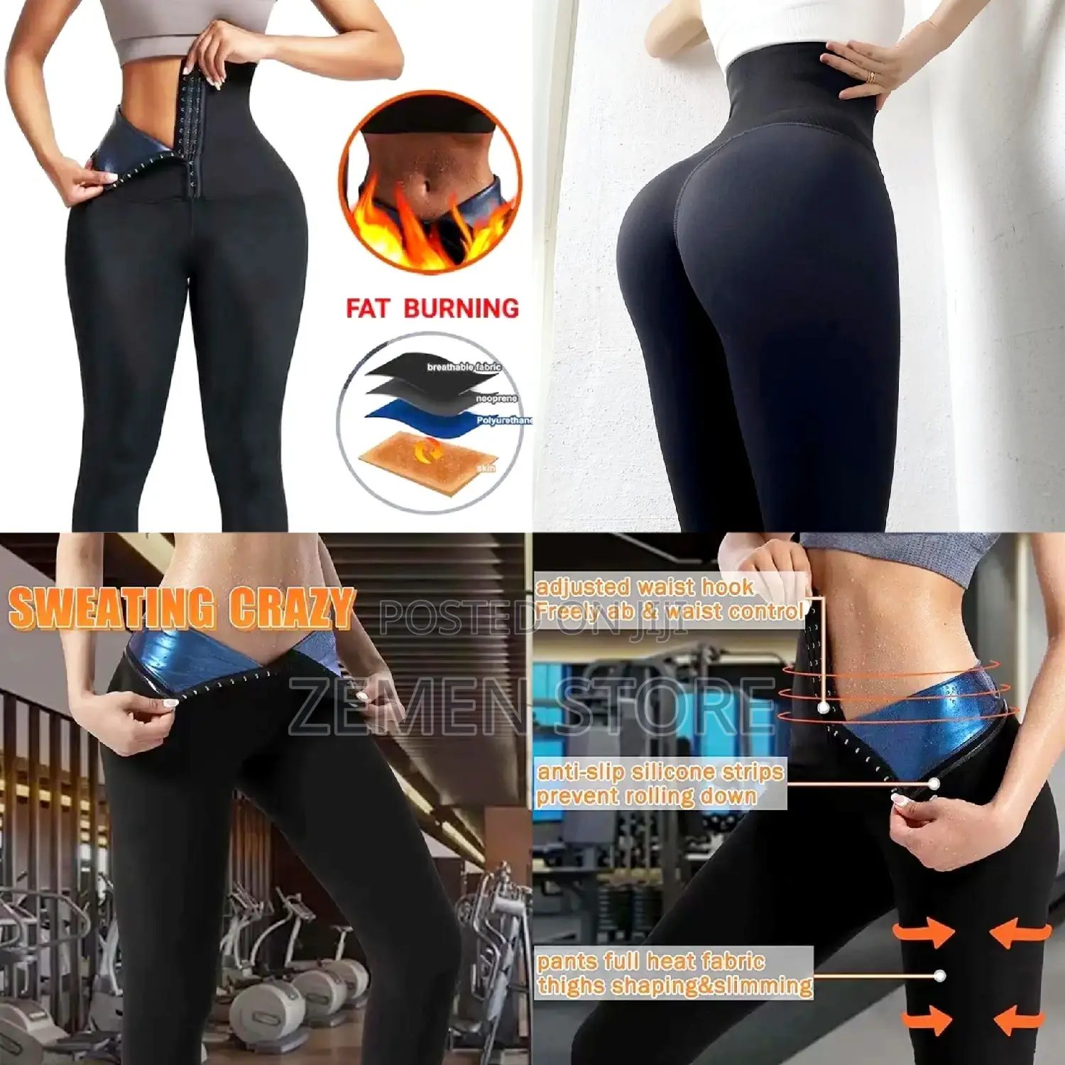 High Waist Sauna Sweat Pants