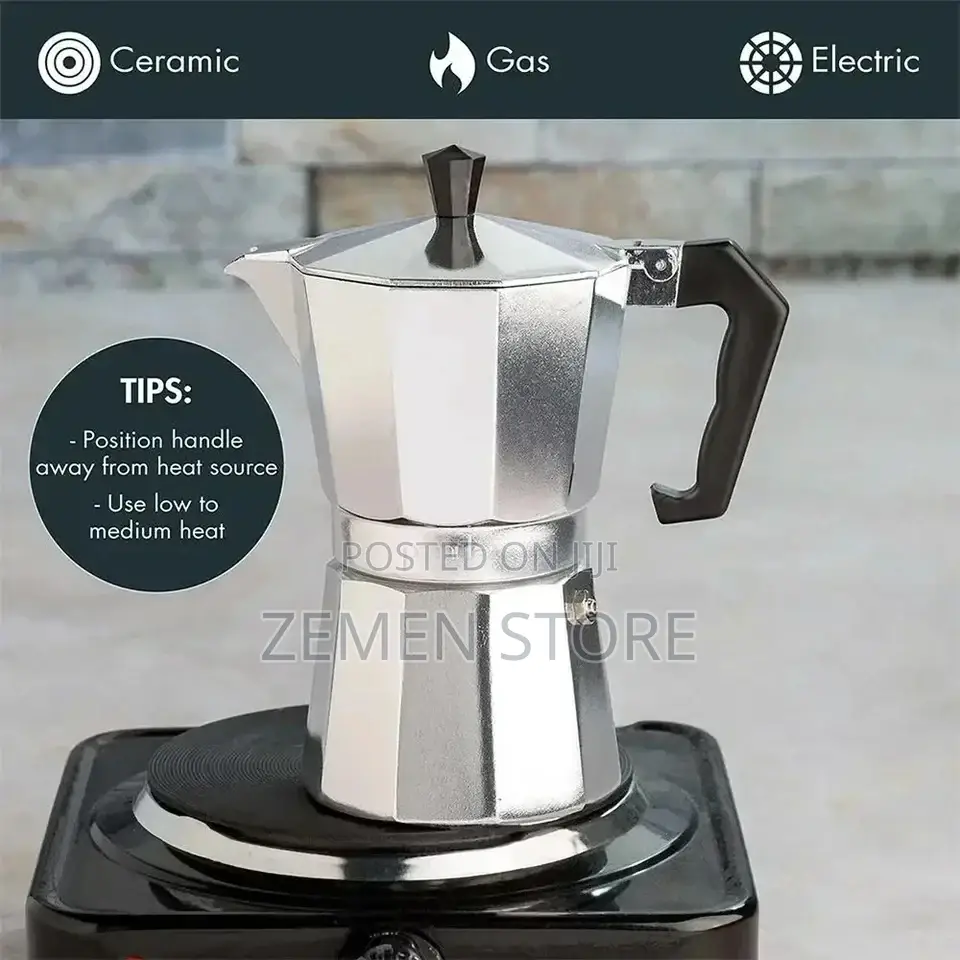 12 ስኒ Espresso Maker Aluminum Coffee Maker