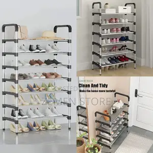 Quality Luxurious Stainless Steel Shoes Rack With 6 Shelves